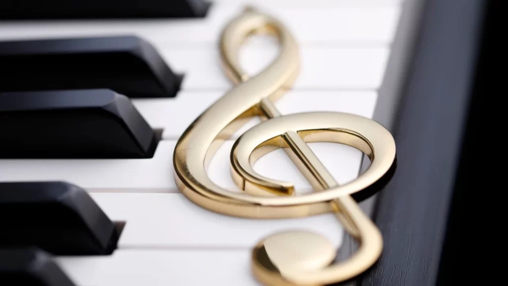 image of how to read treble clef sign and piano