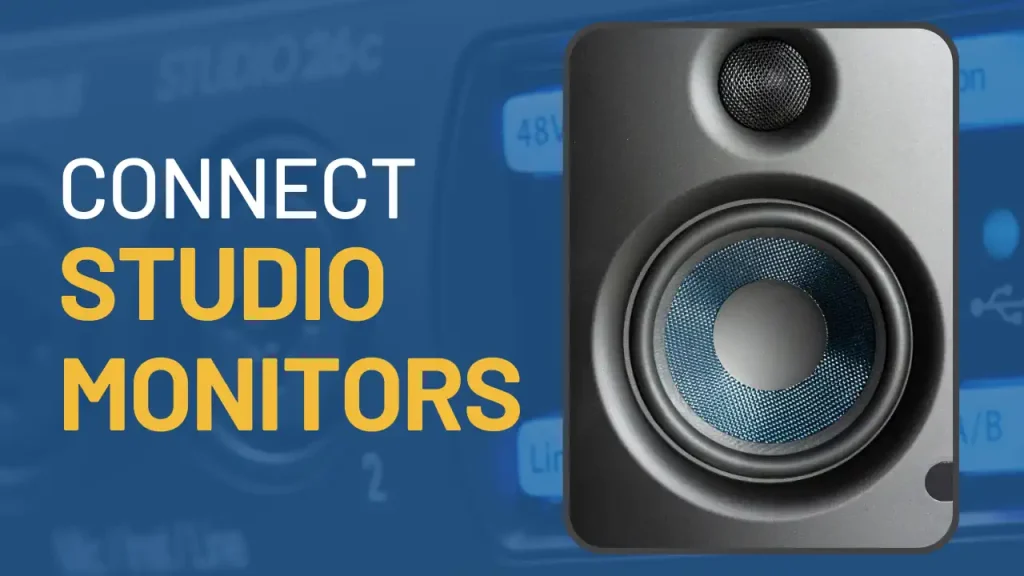 image of how to connect studio monitors