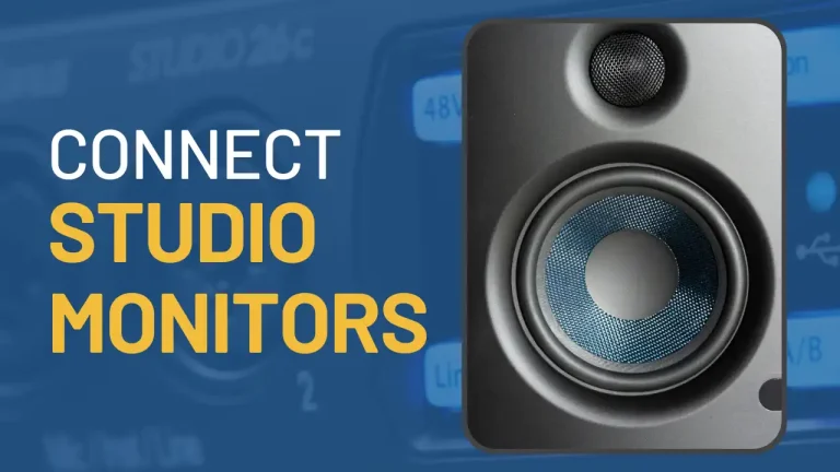 image of how to connect studio monitors